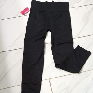 NWT SPANXshape Ribbed Knit Black Leggings- TALL